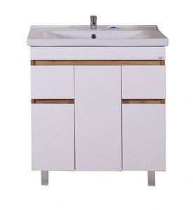 Изображение товара Тумба под раковину АСБ-мебель Марко 80 см, белый/дуб золото