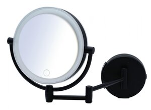 Изображение товара Зеркало косметическое Ridder Shuri О3211510 с подсветкой, 5x увеличение, черный