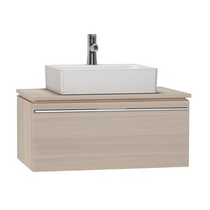 Изображение товара Тумба под раковину Vitra 80 см, подвесная, цвет бежевый дуб, 53774
