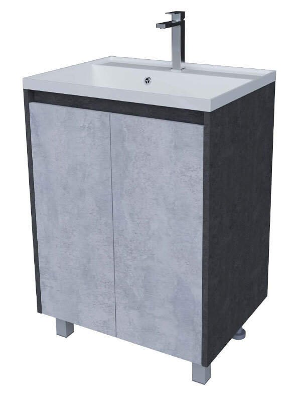 Изображение товара Тумба под раковину Stella Polar Кибела 60 напольная серого цвета