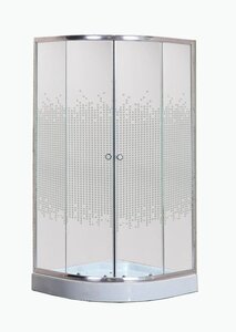 Изображение товара Душевой уголок Niagara Eco 90 х 90 см, низкий поддон, профиль хром, стекло мозайка, NG-001-14N