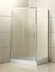 Изображение товара Душевой уголок BelBagno UNO, 110 х 80 х 185 см, стекло рифлёное, профиль хром, UNO-AH-1-110/80-P-Cr