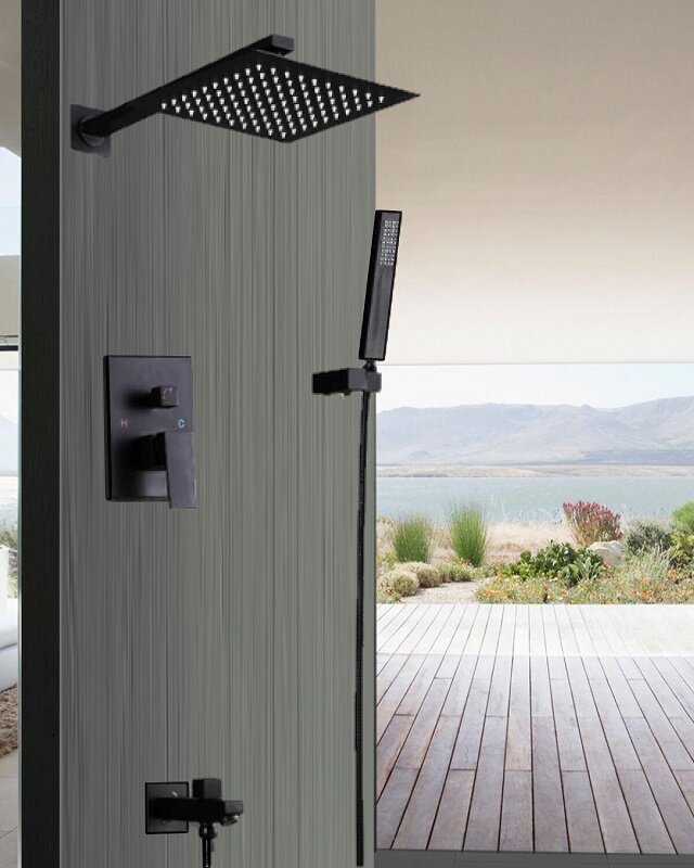 Изображение товара Душевая система ALMAes Teivaz TVZ-1805, цвет черный матовый