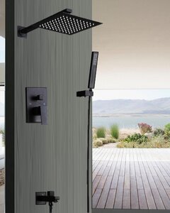 Изображение товара Душевая система ALMAes Teivaz TVZ-1805, цвет черный матовый