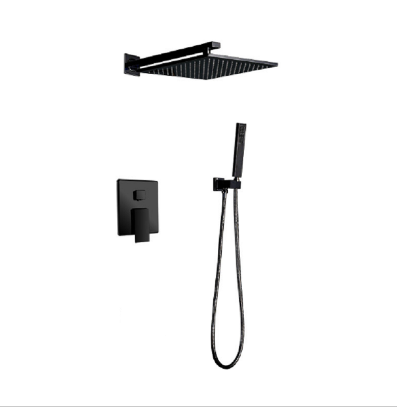 Изображение товара Душевая система ALMAes Leine TVZ-0810 черный матовый, встроенная, квадратная