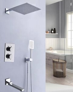 Изображение товара Душевая система ALMAes Weber TVZ-0806, термостатическая, с изливом, хром