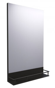 Изображение товара Зеркало Grossman Метрис 205001 50 см в раме с полочкой, черный