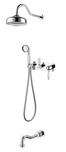 Изображение товара Душевая система Boheme Tradizionale 268 Cromo для ванны, верхний душ, ручной душ, хром