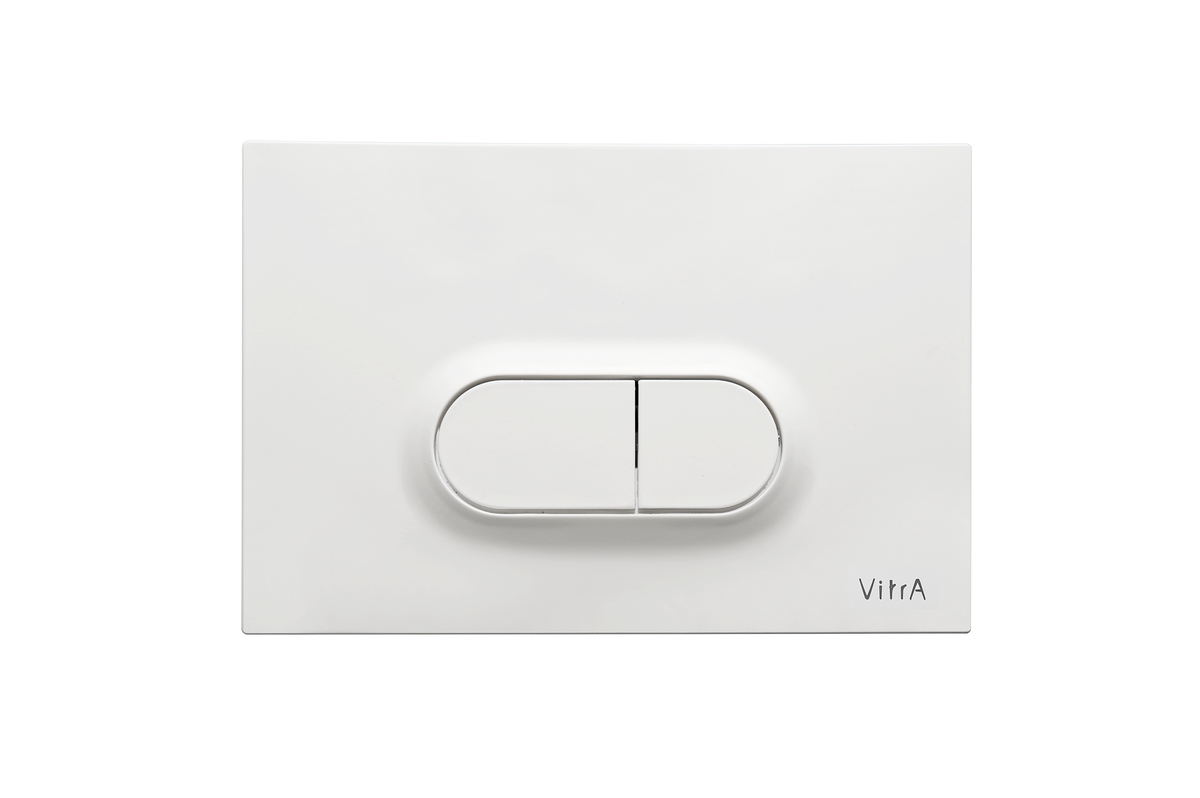 Изображение товара Клавиша смыва Vitra Loop 740-0500, белый глянец, двухрежимная, механическая, Турция