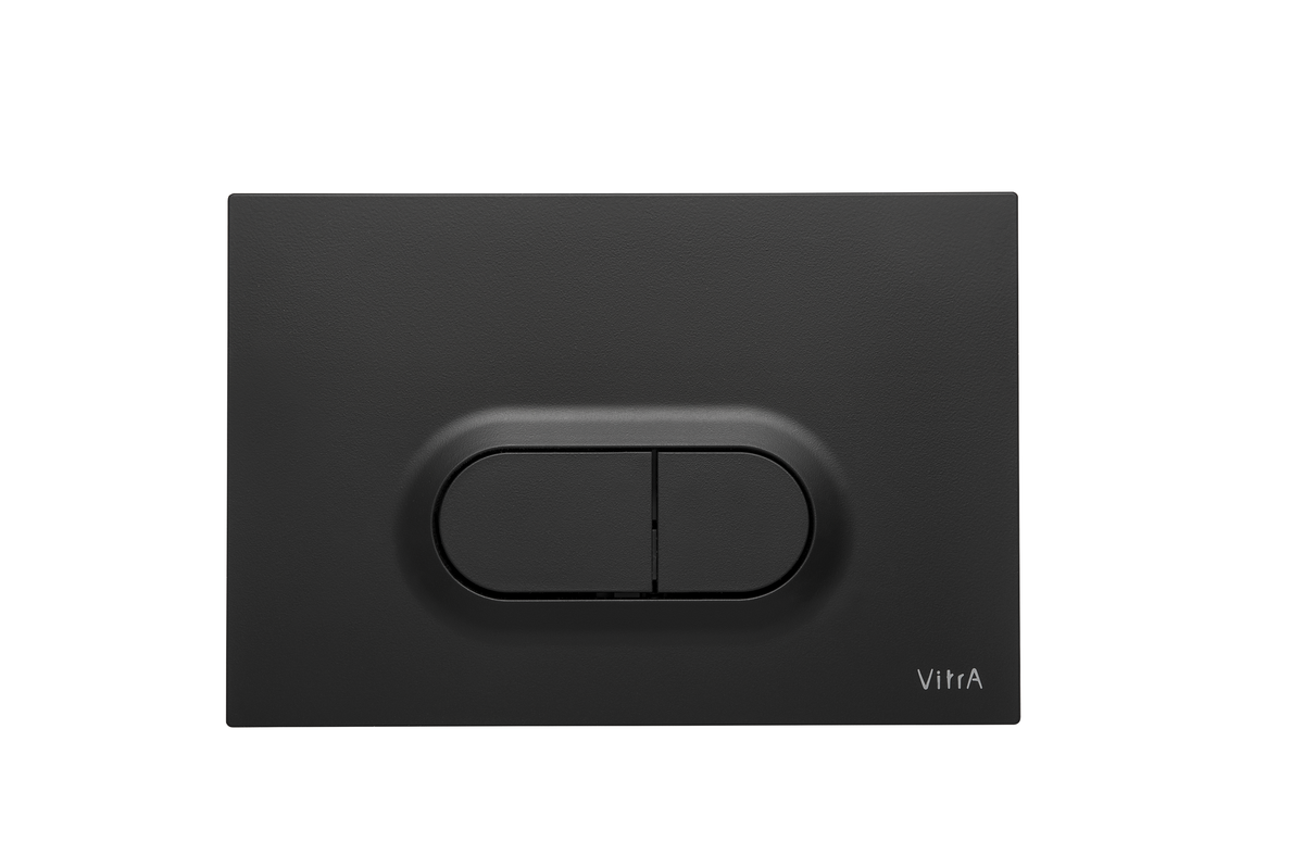 Изображение товара Клавиша смыва Vitra Loop 740-0511, черный матовый, механическая двухрежимная