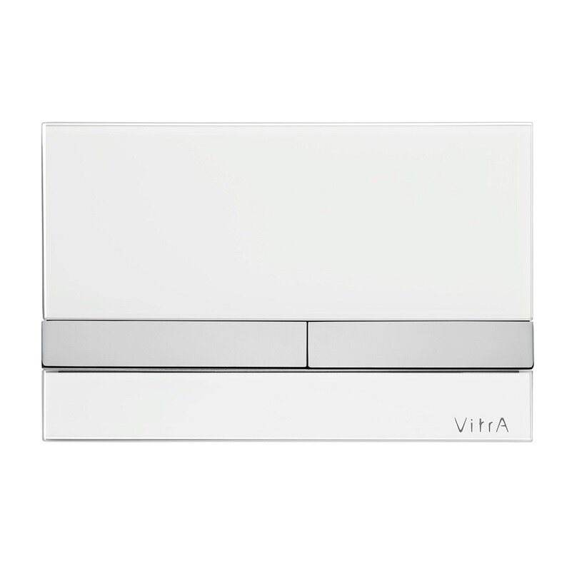 Изображение товара Клавиша смыва Vitra Select 740-1100 стекло белый глянец механическая двухрежимная