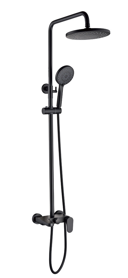 Изображение товара Душевая система Boheme Spectre 458-B черный для ванны с верхним и ручным душем