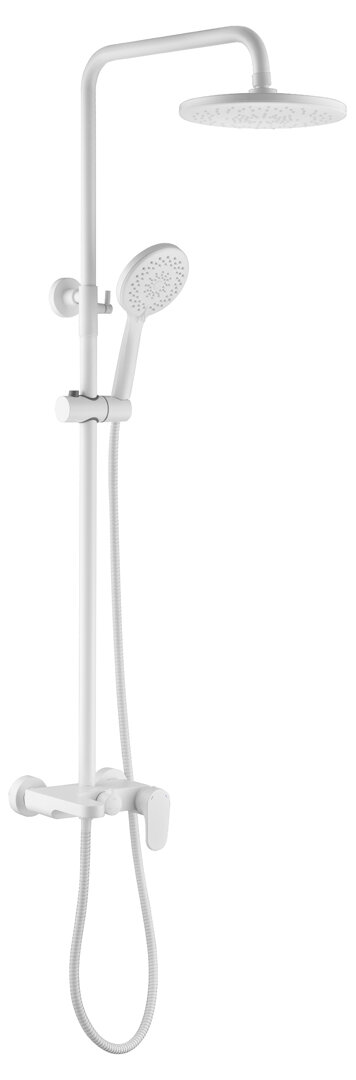 Изображение товара Душевая система Boheme Spectre 458-MW с верхним и ручным душем белый матовый