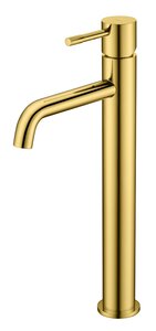Изображение товара Высокий смеситель для раковины Boheme Uno 462-G золото Италия