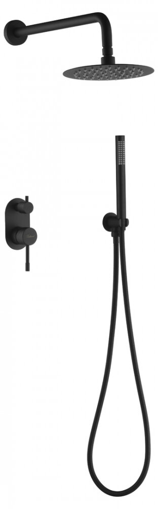 Изображение товара Душевая система Boheme Uno Черный с верхним и ручным душем