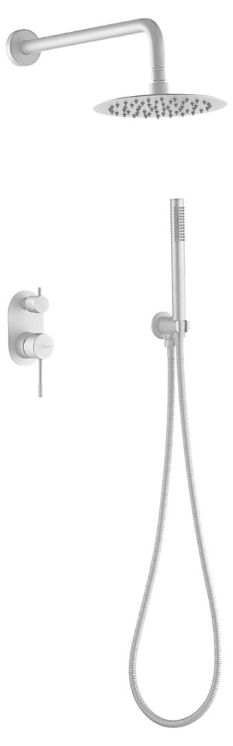 Изображение товара Душевая система Boheme Uno верхний и ручной душ белый матовый 464-MW