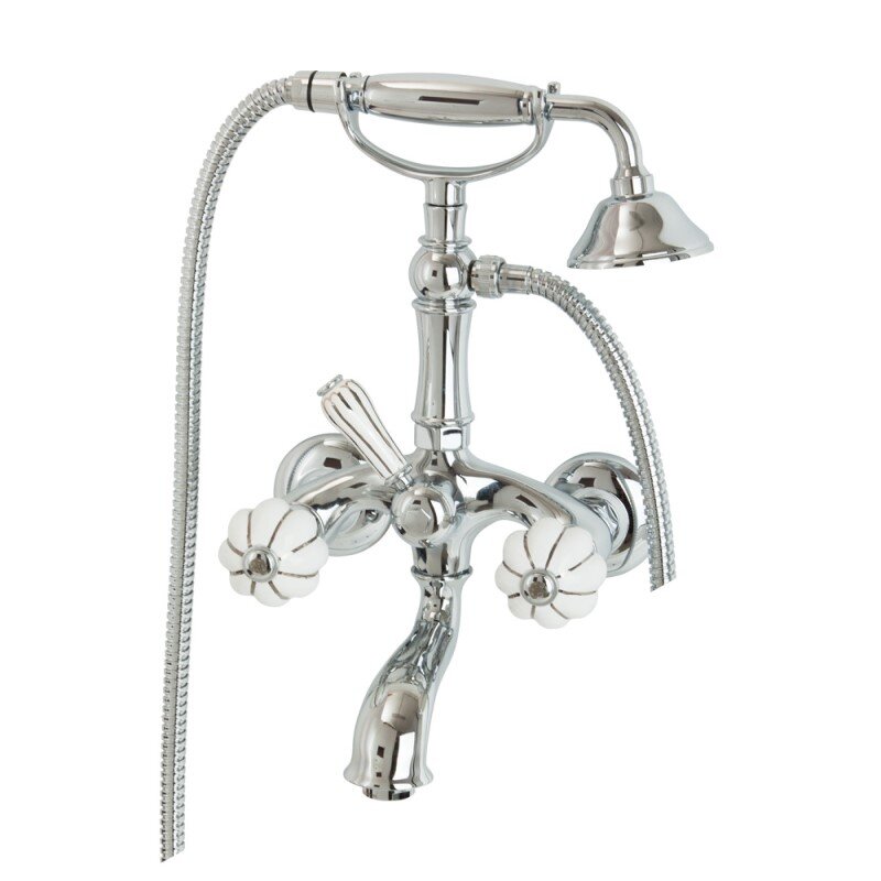 Изображение товара Cмеситель Migliore Olivia 19012 для ванны и душа с гарнитуром, хром, ручки декор платина