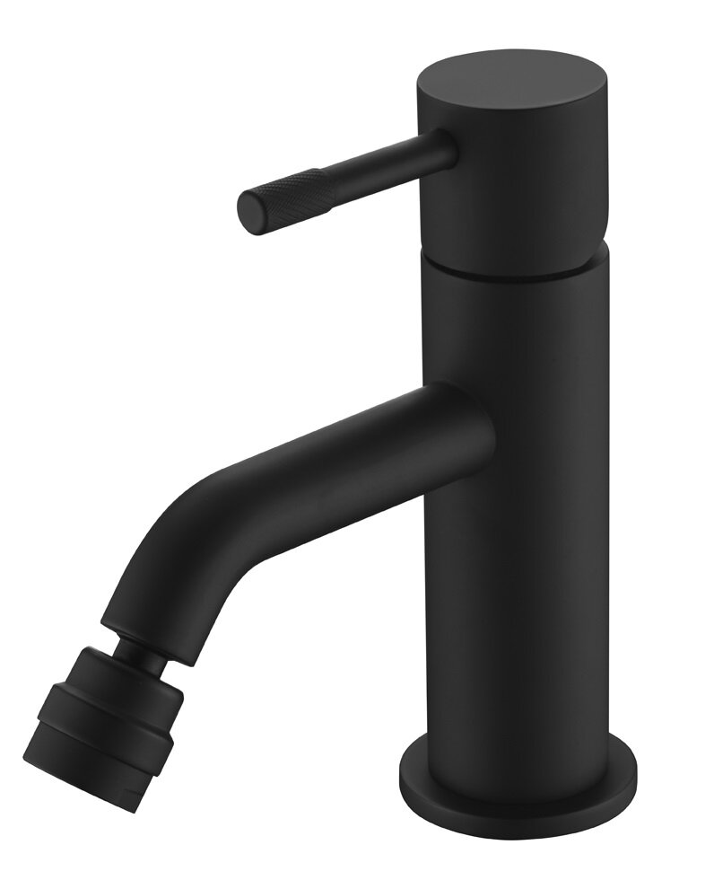 Изображение товара Смеситель для биде Boheme Uno черный 466-B с горизонтальным монтажом и керамическим картриджом