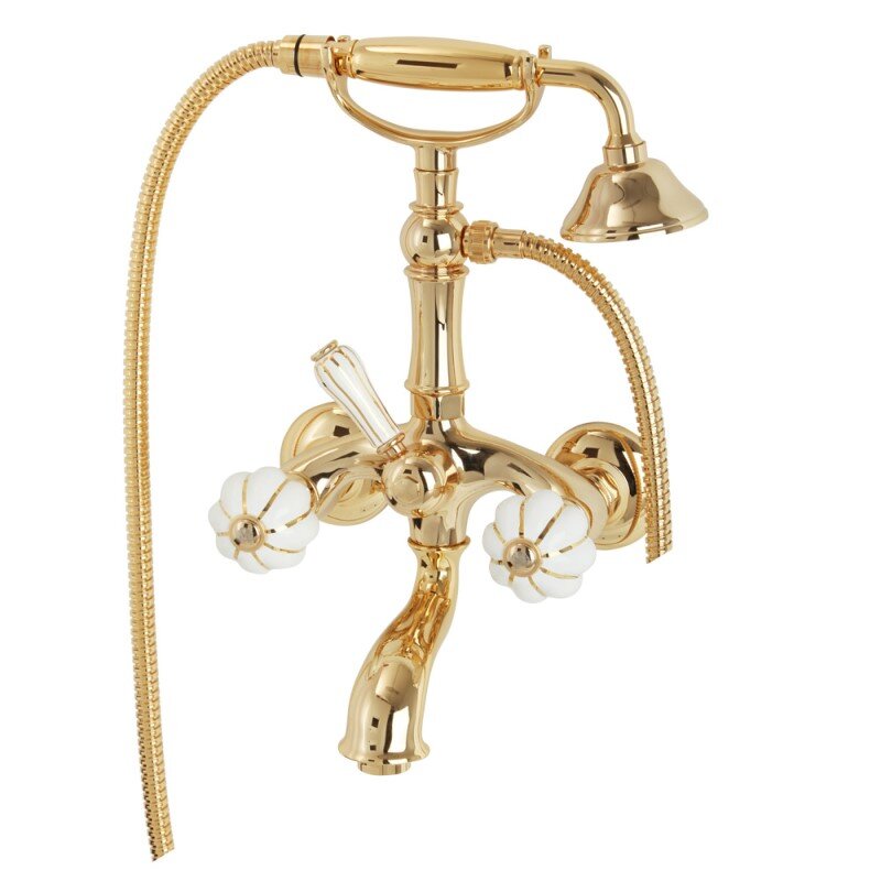 Изображение товара Смеситель Migliore Olivia 19028 для ванны и душа с гарнитуром золото