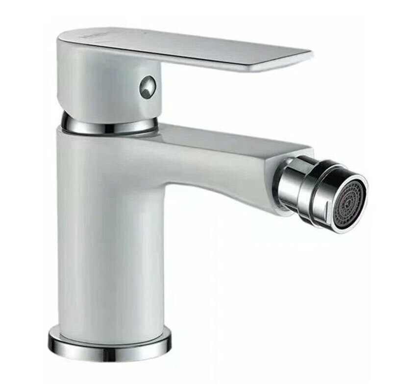 Изображение товара Смеситель для биде Haiba HB50505-8 белый хром однорычажный латунь 5 лет гарантия