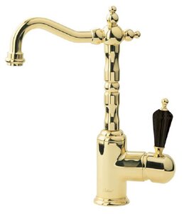 Изображение товара Смеситель Boheme Tradizionale 252 Nero для раковины, высокий, золото