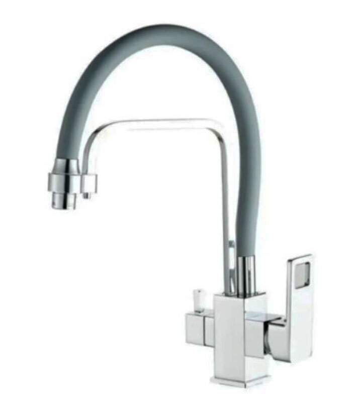 Изображение товара Смеситель для кухонной мойки Haiba с гибким изливом и фильтром хром HB76615