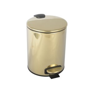 Изображение товара Ведро для мусора Boheme Uno 10426-G, золото, латунь, 28 см, стильное напольное
