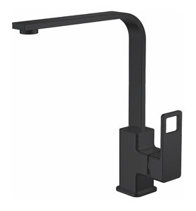 Изображение товара Смеситель для кухонной мойки Haiba HB70615-7 черный, однорычажный, поворотный