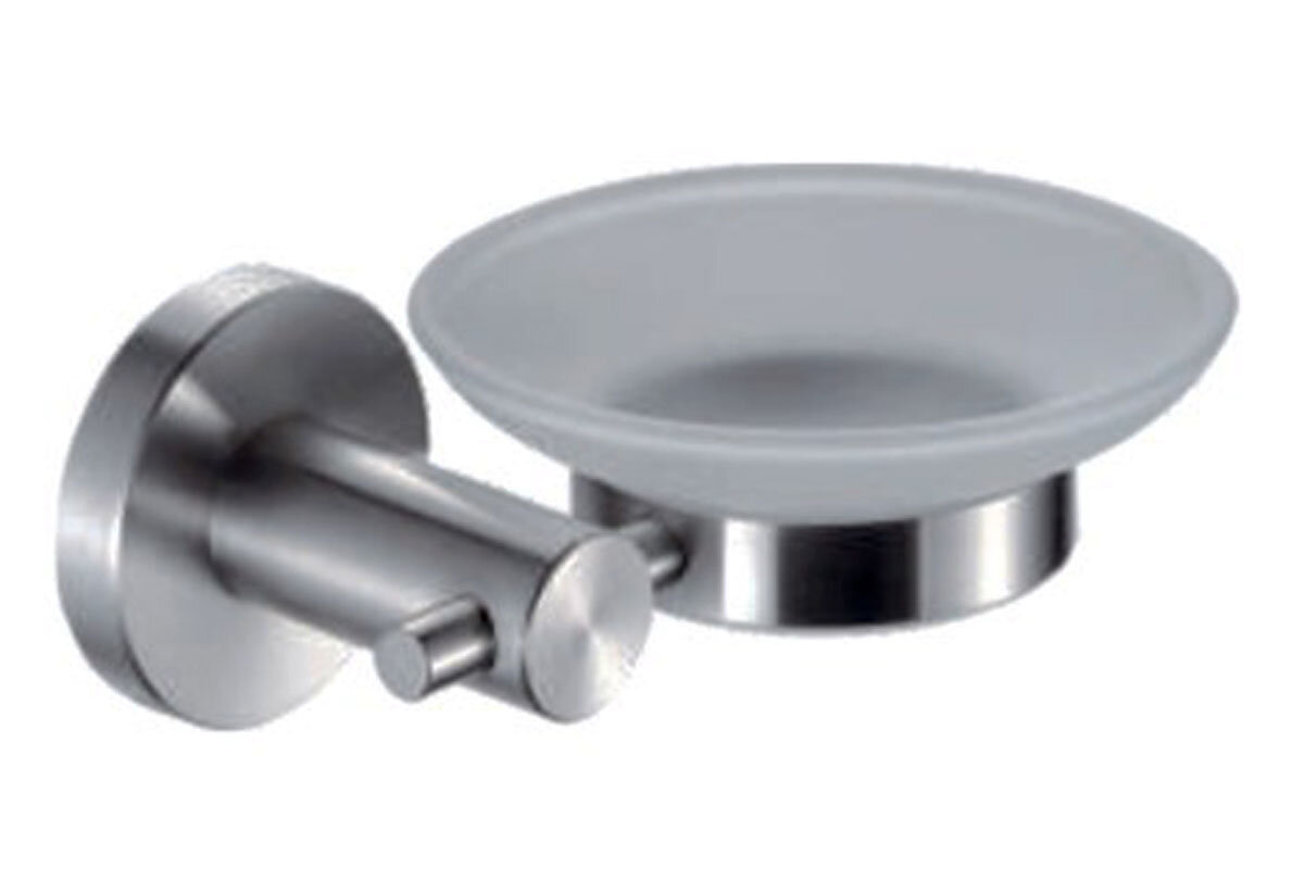 Изображение товара Мыльница с держателем Haiba HB8302 нержавеющая сталь и стекло настенная