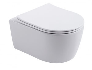 Изображение товара Подвесной безободковый унитаз Aquanet Smart 276395 W с крышкой микролифт