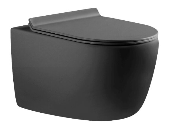 Изображение товара Подвесной безободковый унитаз Aquanet Cetus 287009-GW, крышка микролифт Slimseat, цвет серый