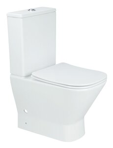 Изображение товара Напольный безободковый унитаз Aquanet Fine 273786, с бачком, крышка микролифт Slimseat, цвет белый