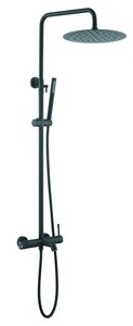 Изображение товара Душевая система Boheme Uno для ванны и душа, черная, верхний и ручной душ, 468-B