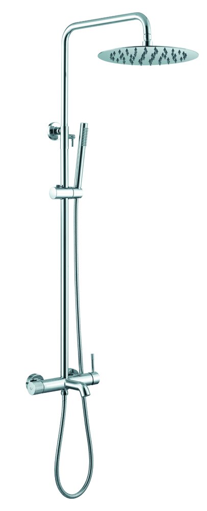 Изображение товара Душевая система Boheme Uno Итальянская хромированная 140 см верхний душ 30 см