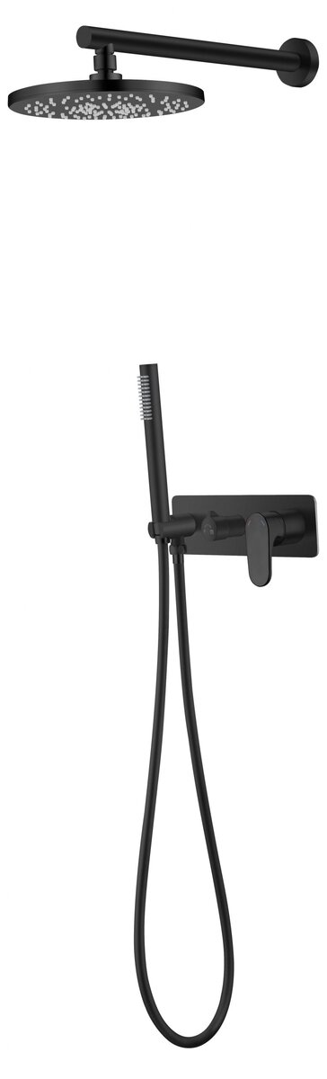 Изображение товара Душевая система Boheme Spectre 454-B с верхним и ручным душем, черная