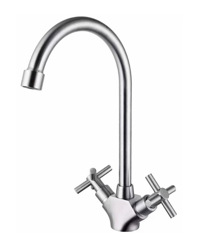 Изображение товара Смеситель для кухонной мойки Haiba HB49808 нержавеющая сталь