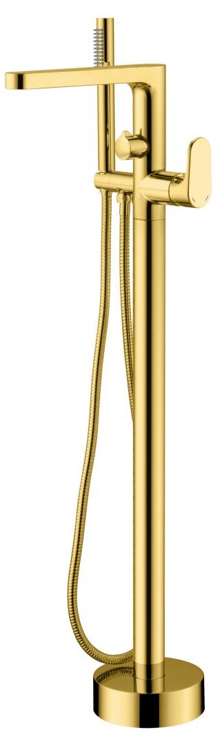 Изображение товара Напольный смеситель для ванны Boheme Spectre 459-G с ручным душем и золотым покрытием