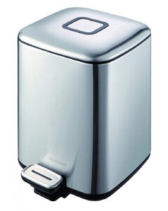 Изображение товара Ведро для мусора Boheme Q 9 литров квадратное из латуни со стальной отделкой