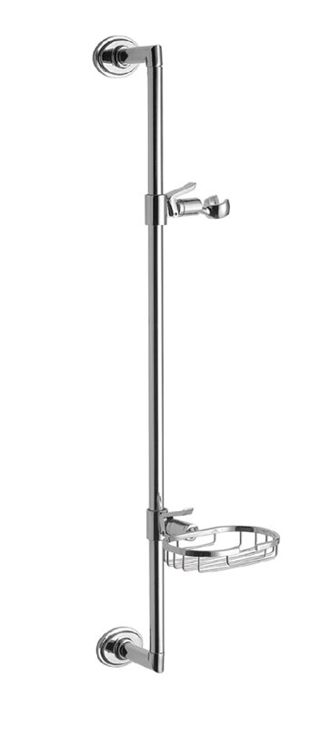 Изображение товара Душевая штанга Haiba HB8009 хром 72 см с мыльницей для ванной комнаты