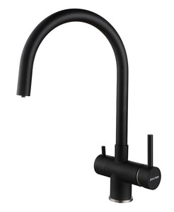 Изображение товара Смеситель Paulmark Heller He213218-AN для кухонной мойки, с подключением к фильтру, антрацит