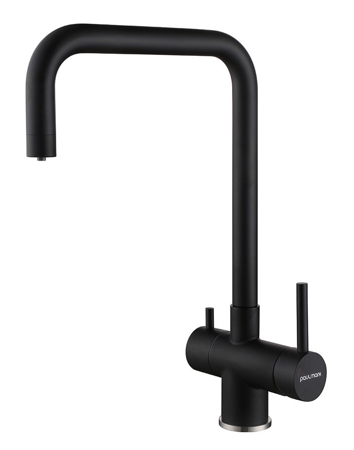 Изображение товара Смеситель для кухни Paulmark Wetter We213030-401 с подключением к фильтру черный антрацит