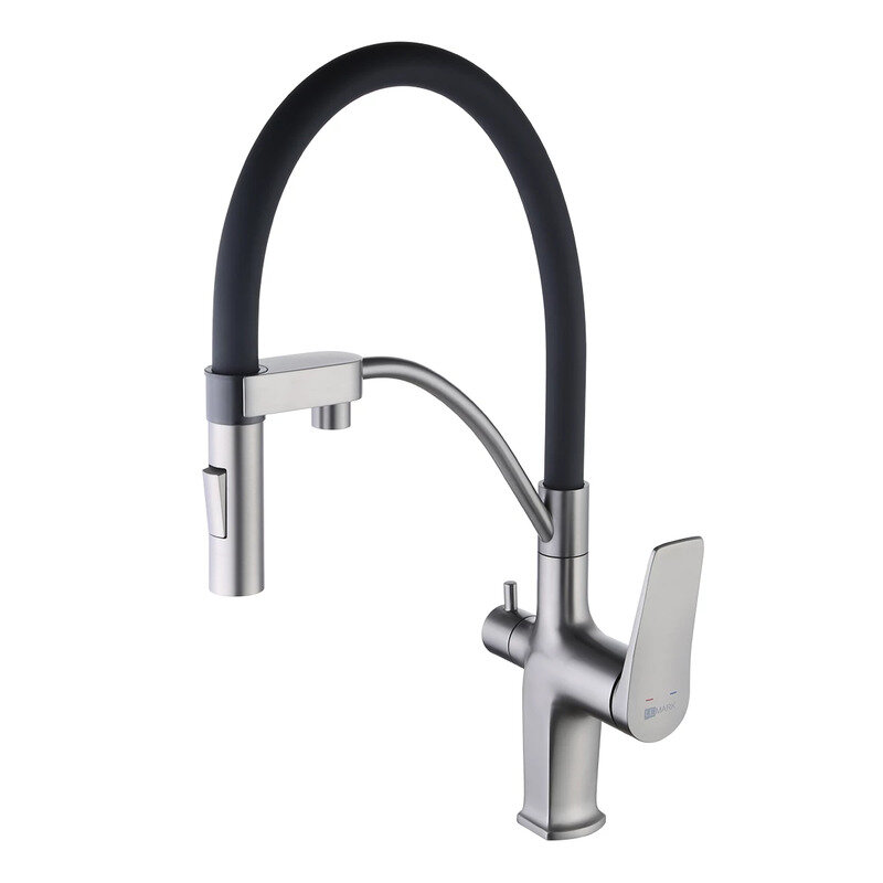Изображение товара Смеситель Lemark Bronx LM3761GM для кухонной мойки графит