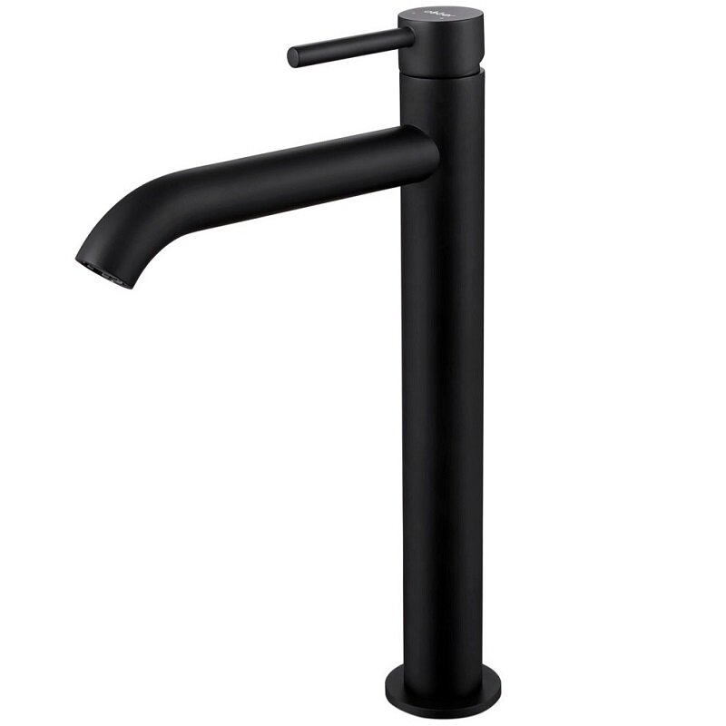 Изображение товара Высокий смеситель для раковины Abber Wasser Kreis AF8111B черный матовый