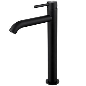 Изображение товара Смеситель Abber Wasser Kreis AF8111B для накладной раковины, высокий, черный матовый