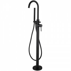 Изображение товара Смеситель Abber Wasser Kreis AF8115B для ванны, напольный, черный матовый