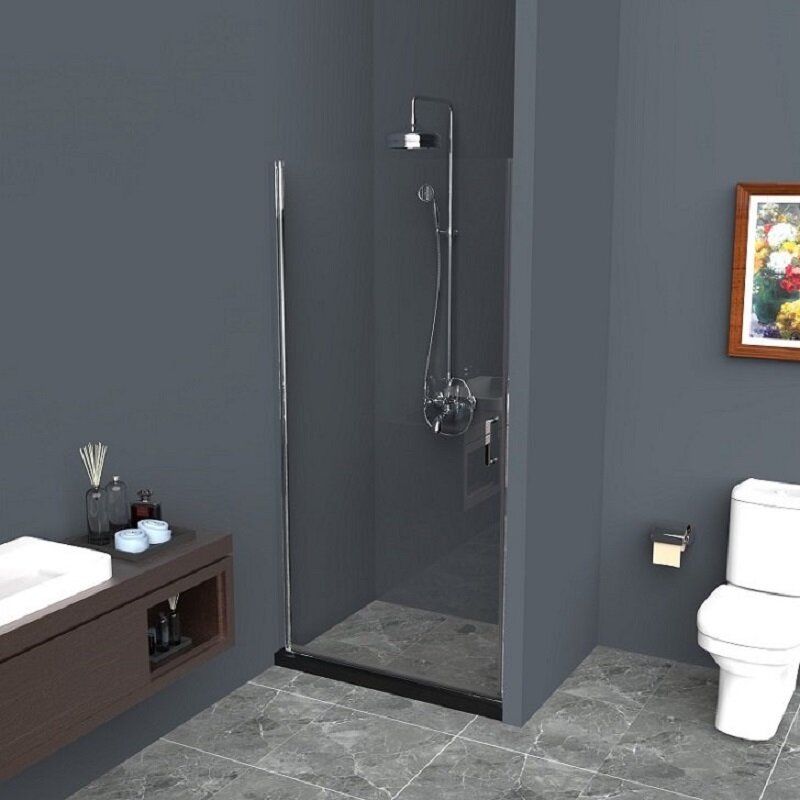 Изображение товара Душевая дверь в нишу BelBagno UNO 100x190 см одностворчатая стекло хром