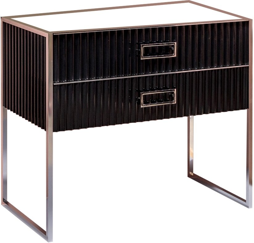 Изображение товара Тумба под раковину Armadi Art Monaco 100 см, напольная, черный, хром, 867-100-BCR