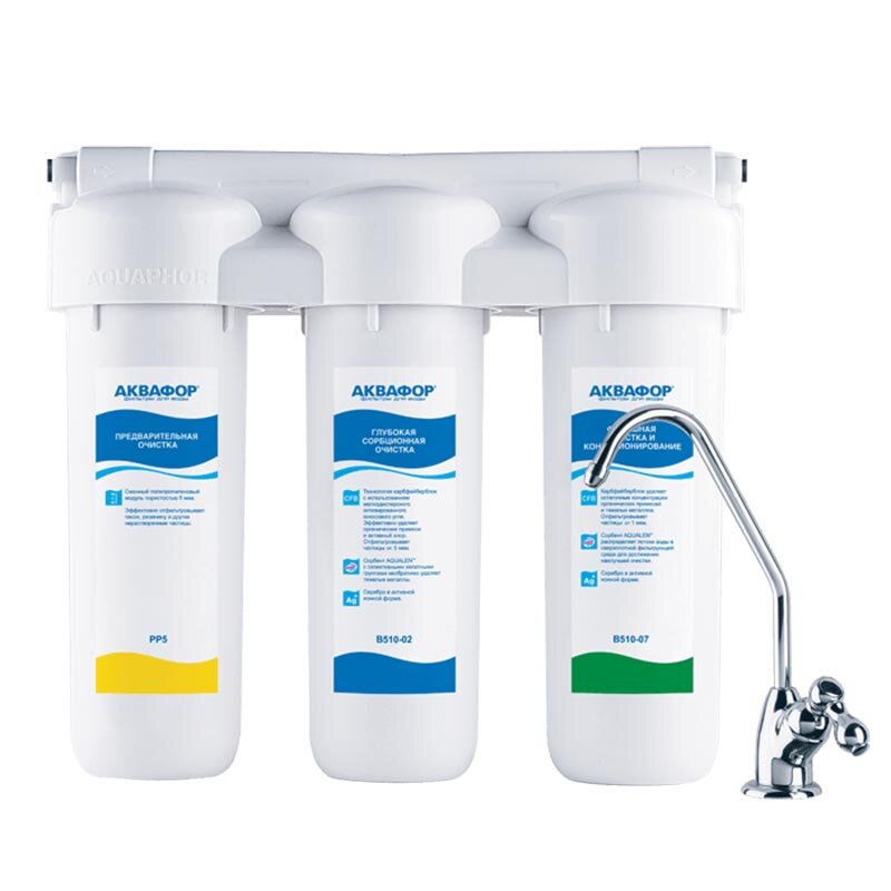 Изображение товара Комплект сменных модулей Аквафор PP-5-B510-02-07 для глубокой очистки воды