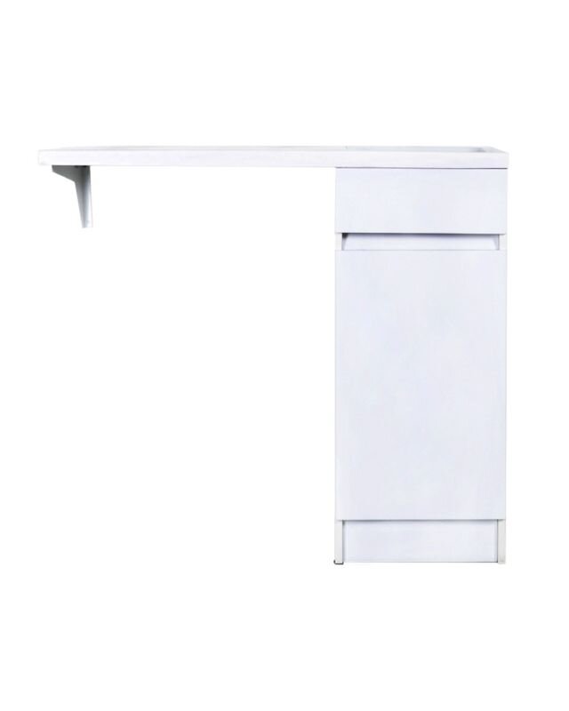 Изображение товара Тумба с раковиной под стиральную машину Orange Optima правая белая 100 см