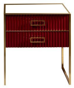 Изображение товара Тумба под раковину Armadi Art Monaco 80 см, напольная, бордовый, золото, 867-080-RG